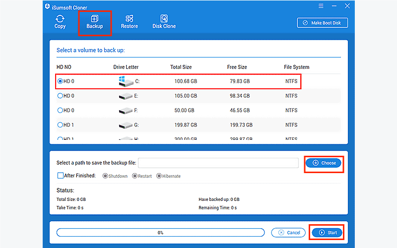 backup a partition or hard drive using cloner