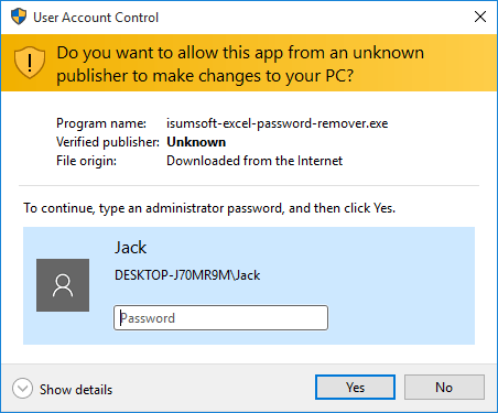 no administrator password