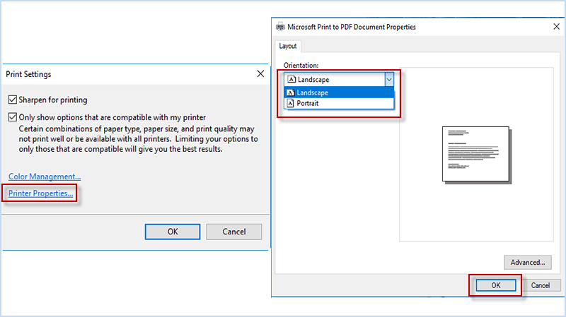 manage Printer Properties