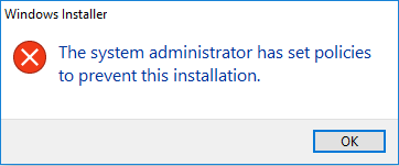 error message