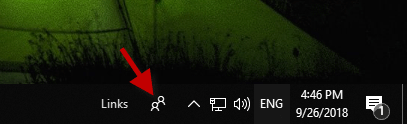 People icon on taskbar