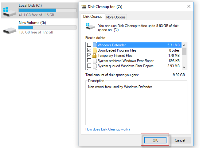 choose  useless files to delete