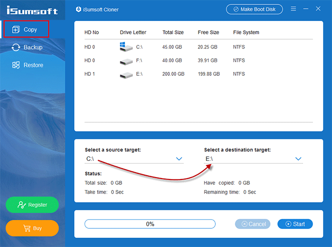 move Windows 10 to larger drive