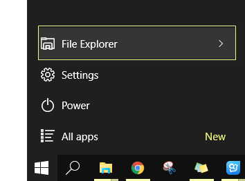 open file explorer