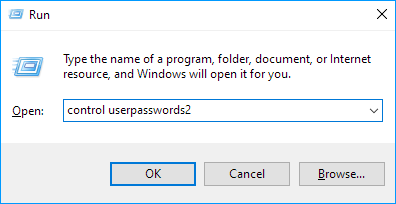 control user password