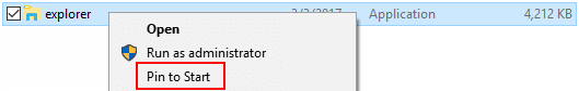 Pin a Folder to Start from File Explorer