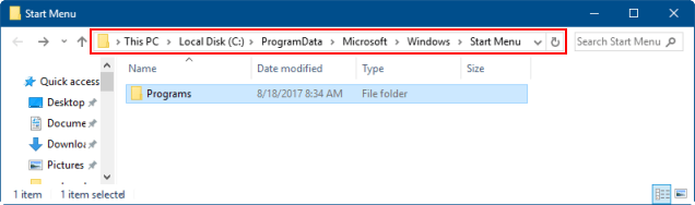 How to Quickly Access Start Menu Folder in Windows 10/7