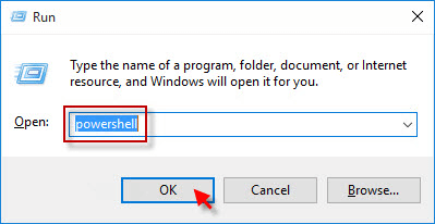 Open the PowerShell window