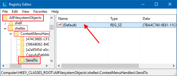 Navigate to Registry Key