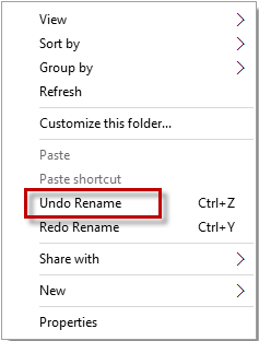 Undo rename