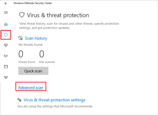 Virus and threat protection