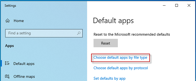 Open default apps