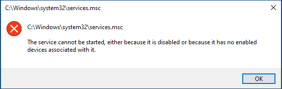 services msc not opening windows 10