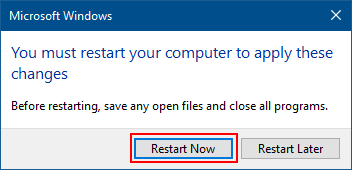 Restart your computer