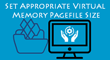 Set appropriate virtual memory pagefile size