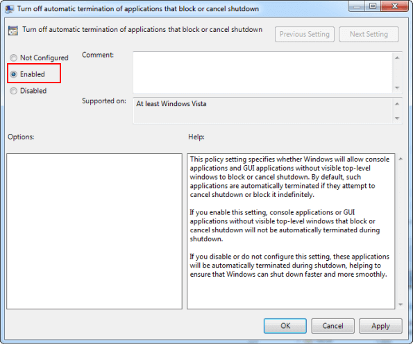 Shutdown Windows 7 PC faster without prompting force shutdown