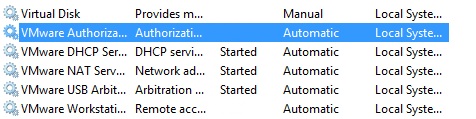Run VMware Authorization service