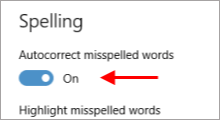 turn off autocorrect and spell checker in Windows 10