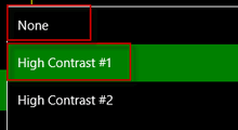turn off high contrast