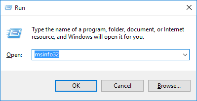 run msinfo32