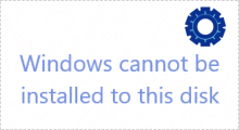 Windows cannot be installed in this disk gpt