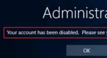 your account has been disabled