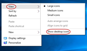 How to Display Icons on Desktop in Windows 10