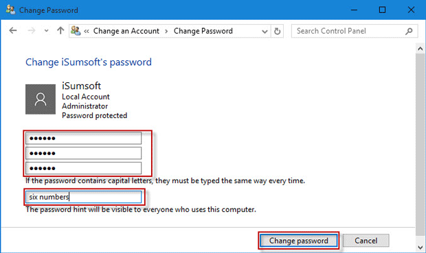 How To Create And Change Password Hint On Windows 10