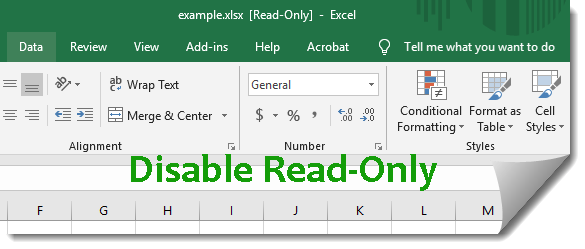  How To Disable Read Only In Excel 2016