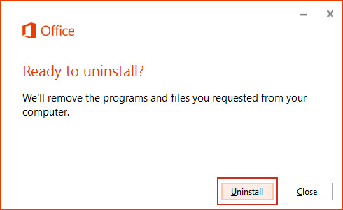 how to uninstall microsoft office to run