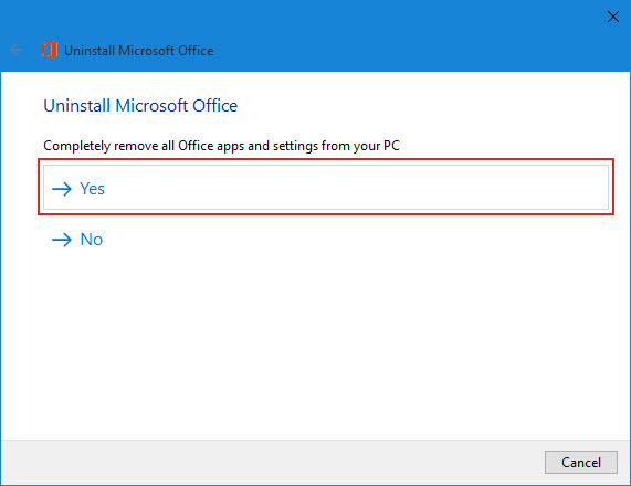 unable to uninstall microsoft office 2016 windows 10
