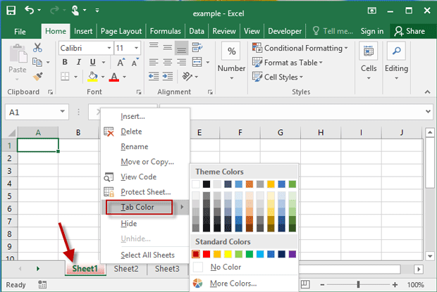 how-to-change-color-of-one-or-multiple-sheet-tabs-in-excel-2016