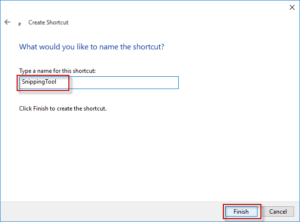 shortcut to snipping tool