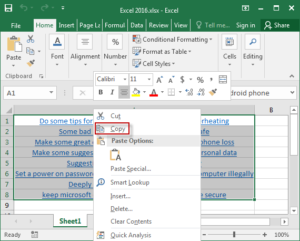 disable links in excel spreadsheet