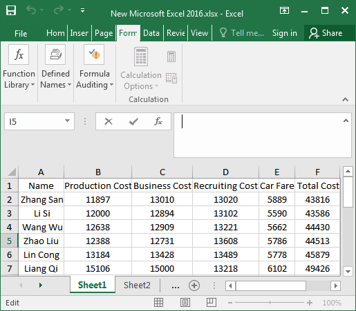 How To Sum Up The Data In Excel 2016 Table