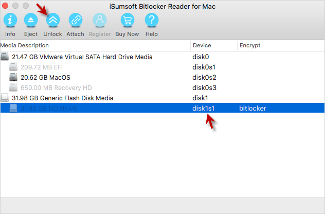 mac disk image not recognized
