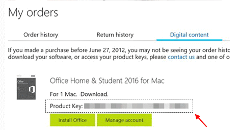 office 2016 find product key